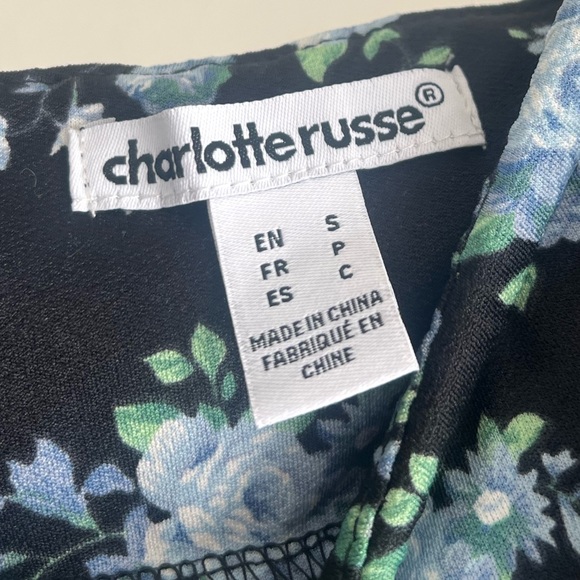 Black and blue flower dress - Picture 2 of 2